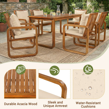 House Of Zazla - 7 Pieces Patio Dining Set with Table and Chairs