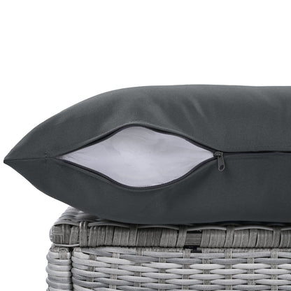 House Of Zazla - Outdoor Patio Set Rattan Furniture with Adjustable Table, Recliners, Side Tables, Ottomans