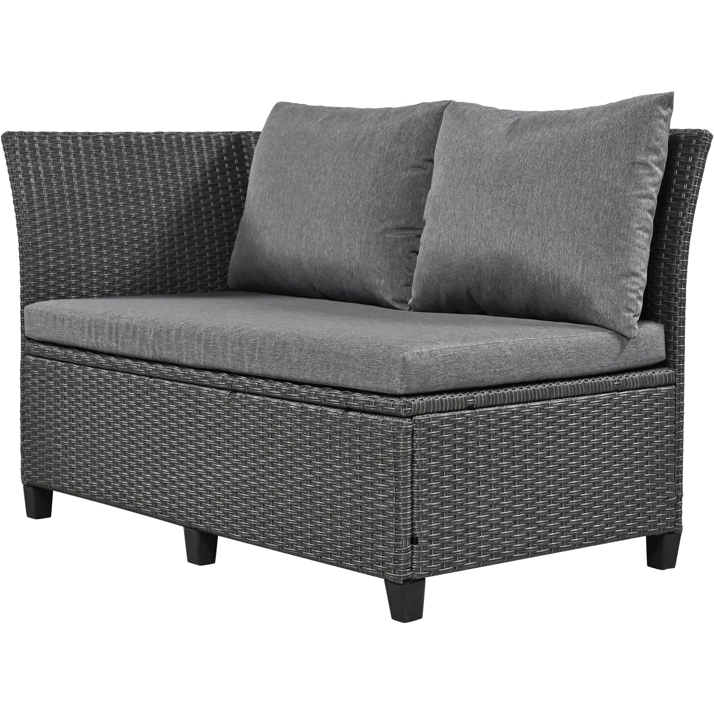 House Of Zazla - Tomax 5-Piece Outdoor Patio Rattan Sofa Set
