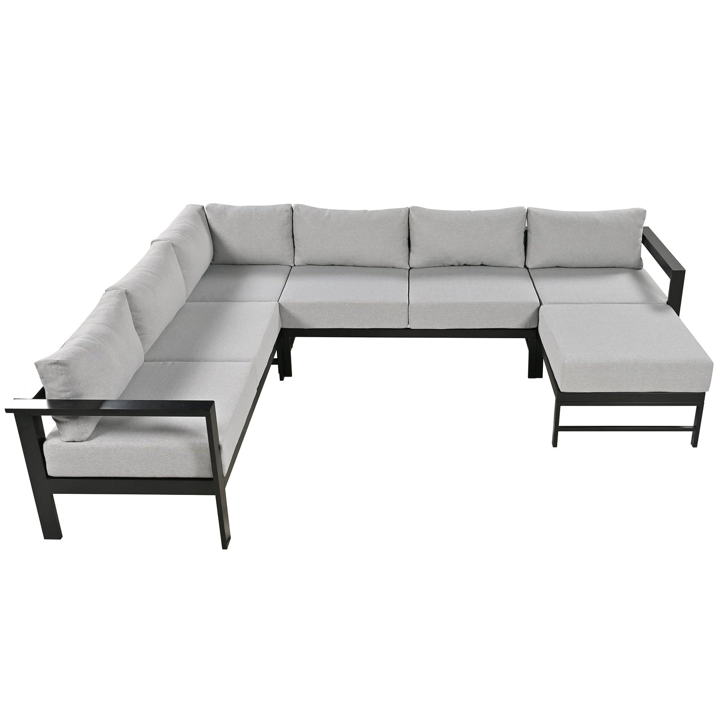 House Of Zazla - U-Shaped Outdoor Sectional Sofa Set