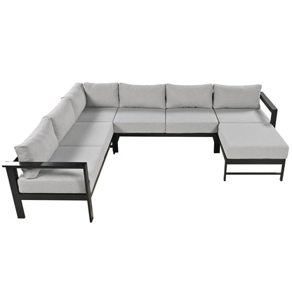 House Of Zazla - U-Shaped Outdoor Sectional Sofa Set