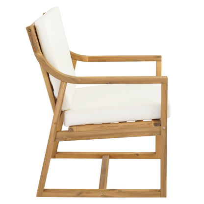 House Of Zazla - Outdoor Dining Set 5-Piece Patio Table And Chairs Set with Umbrella Hole