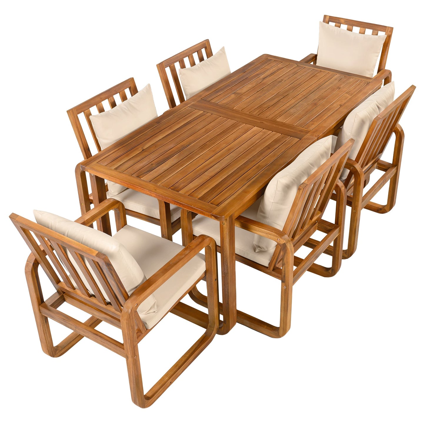 House Of Zazla - 7 Pieces Patio Dining Set with Table and Chairs