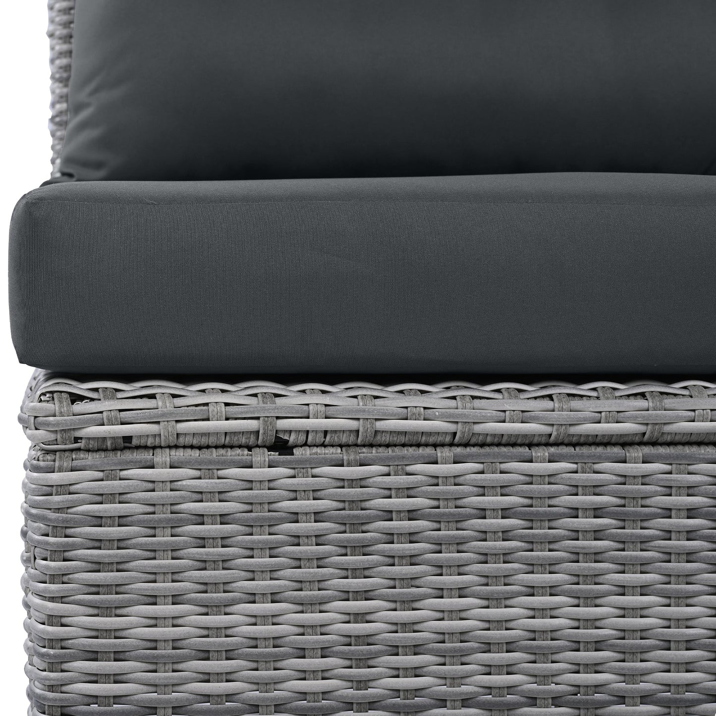 House Of Zazla - Outdoor Patio Set Rattan Furniture with Adjustable Table, Recliners, Side Tables, Ottomans