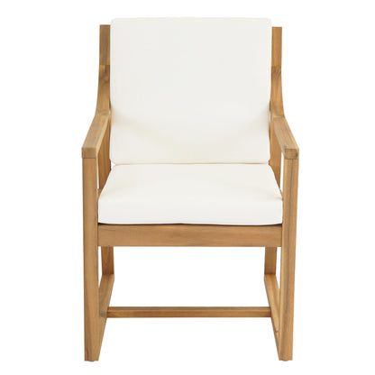 House Of Zazla - Outdoor Dining Set 5-Piece Patio Table And Chairs Set with Umbrella Hole