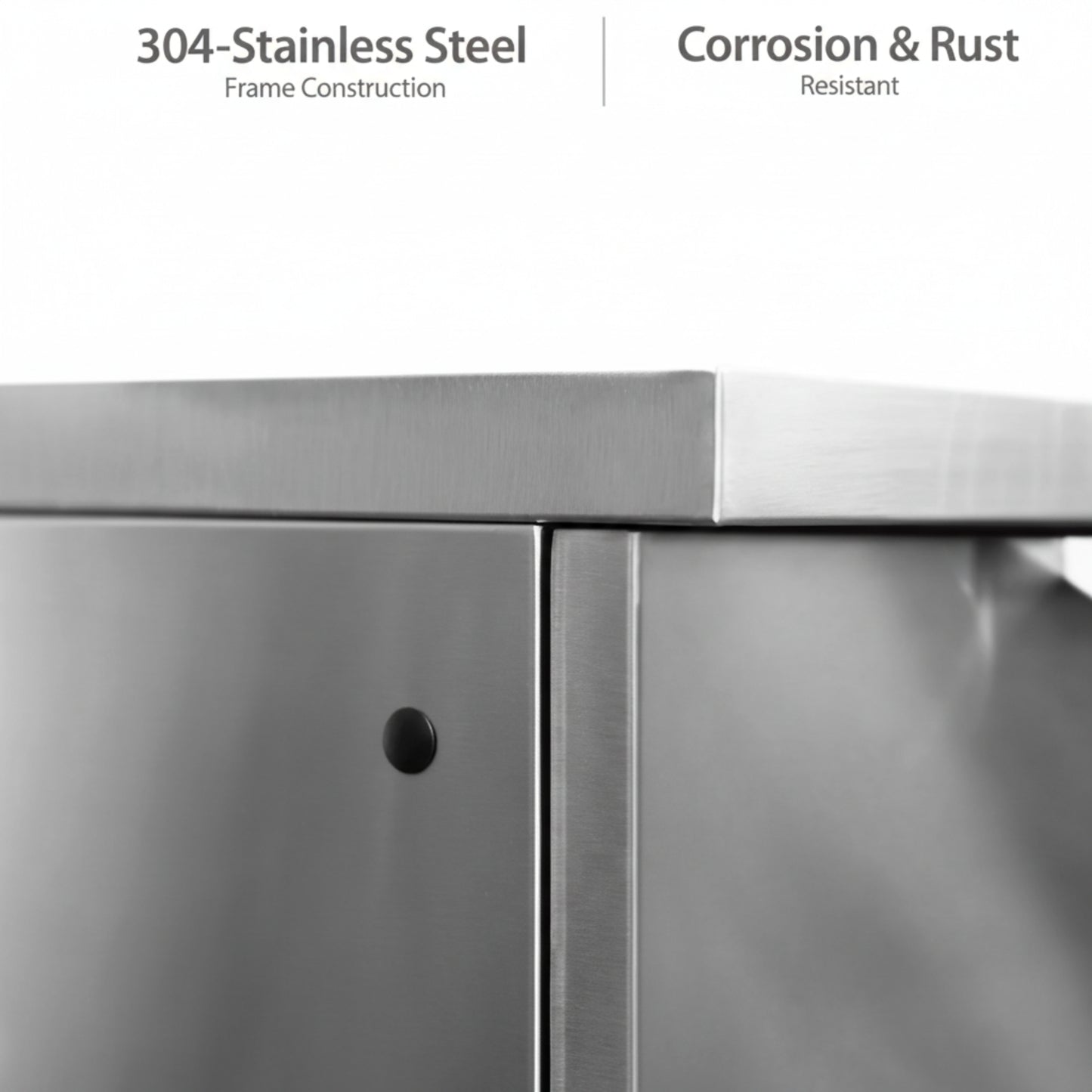 Newage Products Outdoor Kitchen Stainless Steel 2 Piece Cabinet Set with 2-Door and Bar Cabinet